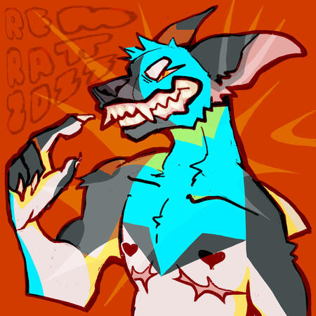 Halfbody with simple shading and bg