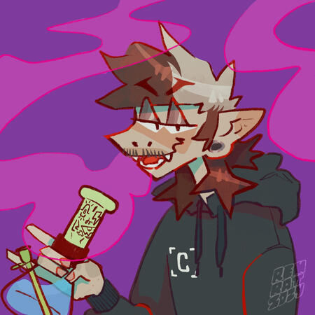 Human Halfbody with prop simple shading and plain background
