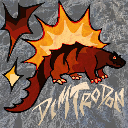 Custom dimetrodon design single view
