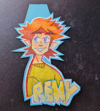 Human style Halfbody badge